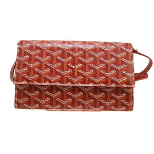 GOYARD Varenne Pouch Wallet Shoulder Bag Leather Red